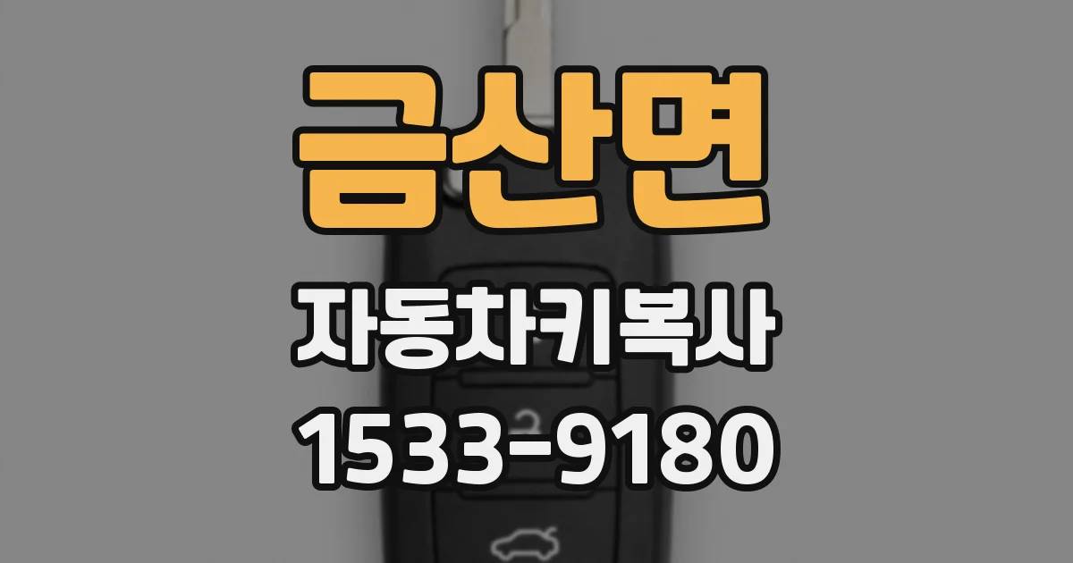 금산면 자동차키복사