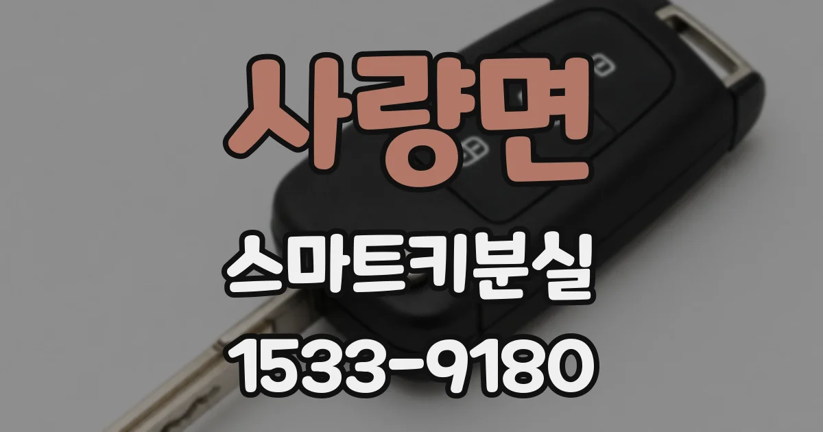 사량면 스마트키분실