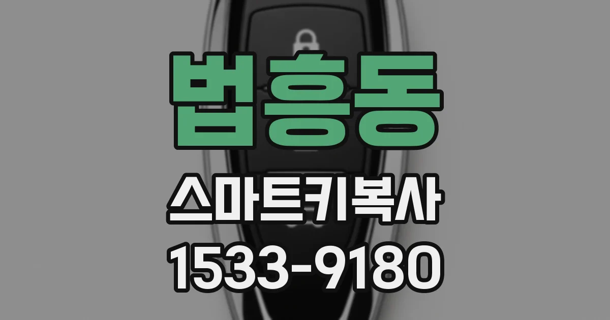 법흥동 스마트키복사