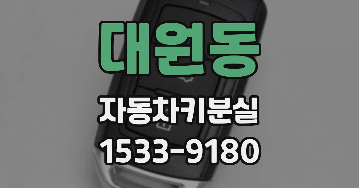 대원동 자동차키분실