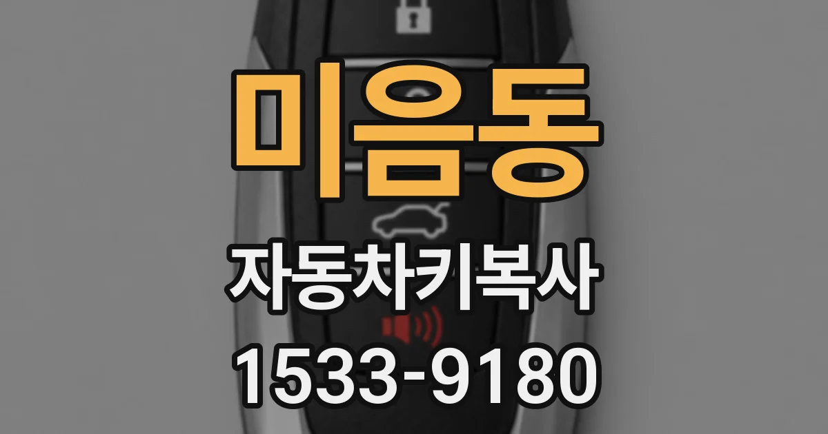 미음동 자동차키복사