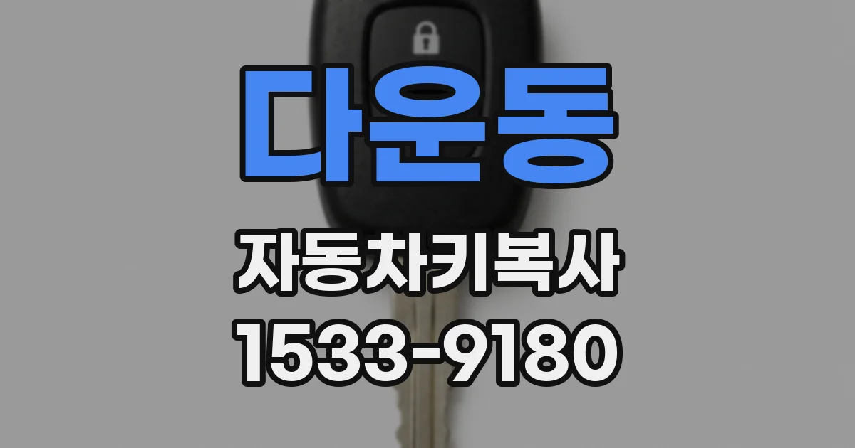 다운동 자동차키복사