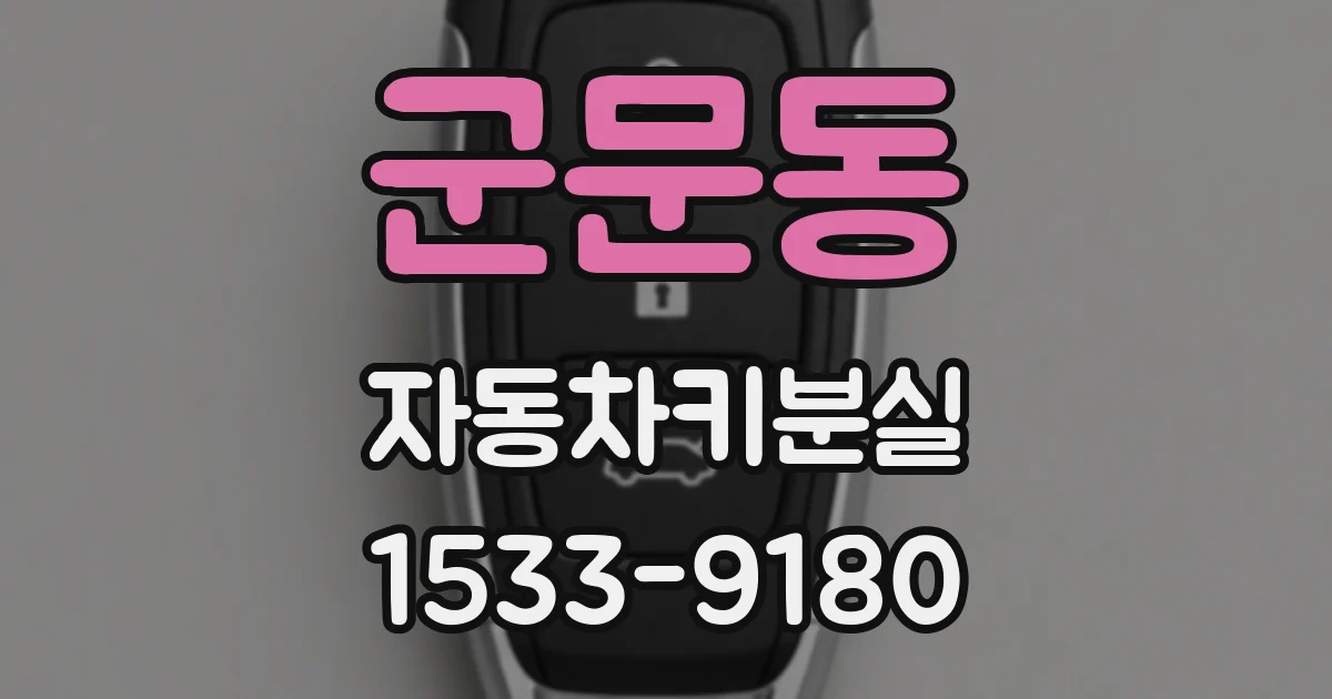 군문동 자동차키분실