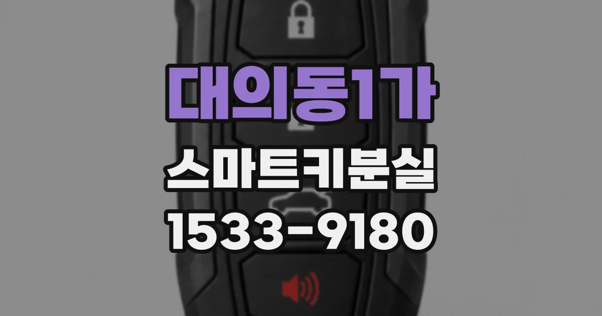 대의동1가 스마트키분실