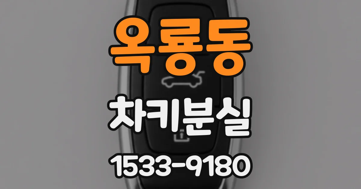 옥룡동 차키분실