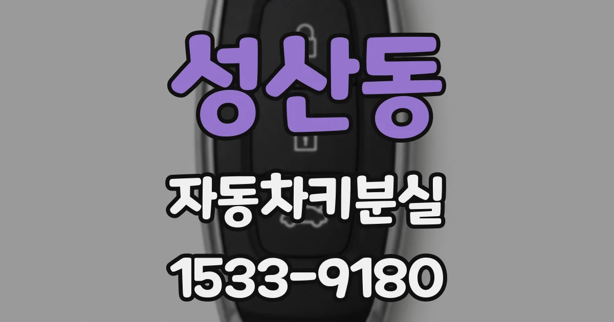 성산동 자동차키분실