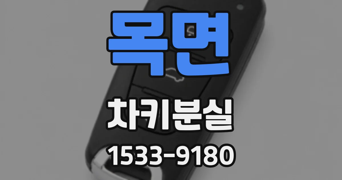 목면 차키분실