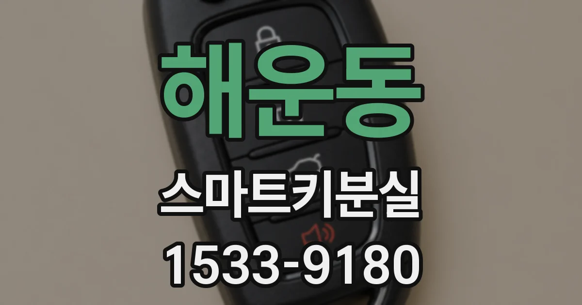 해운동 스마트키분실