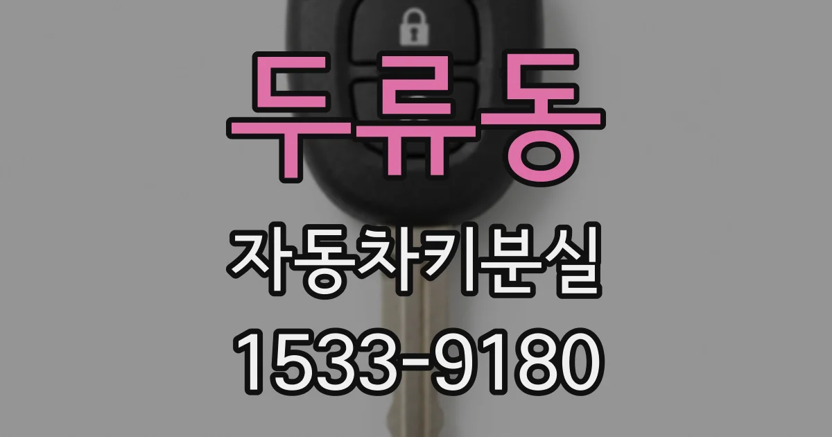 두류동 자동차키분실