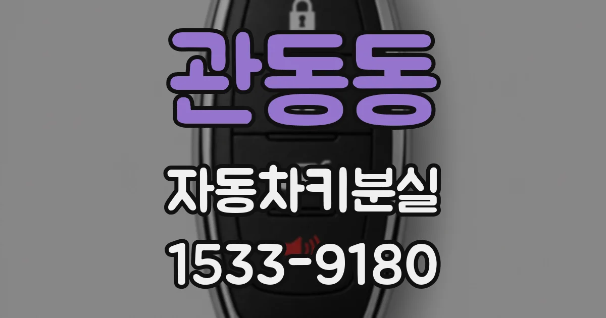 관동동 자동차키분실