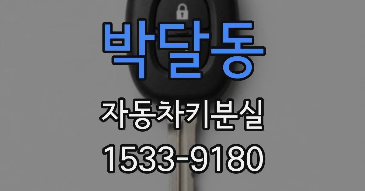 박달동 자동차키분실