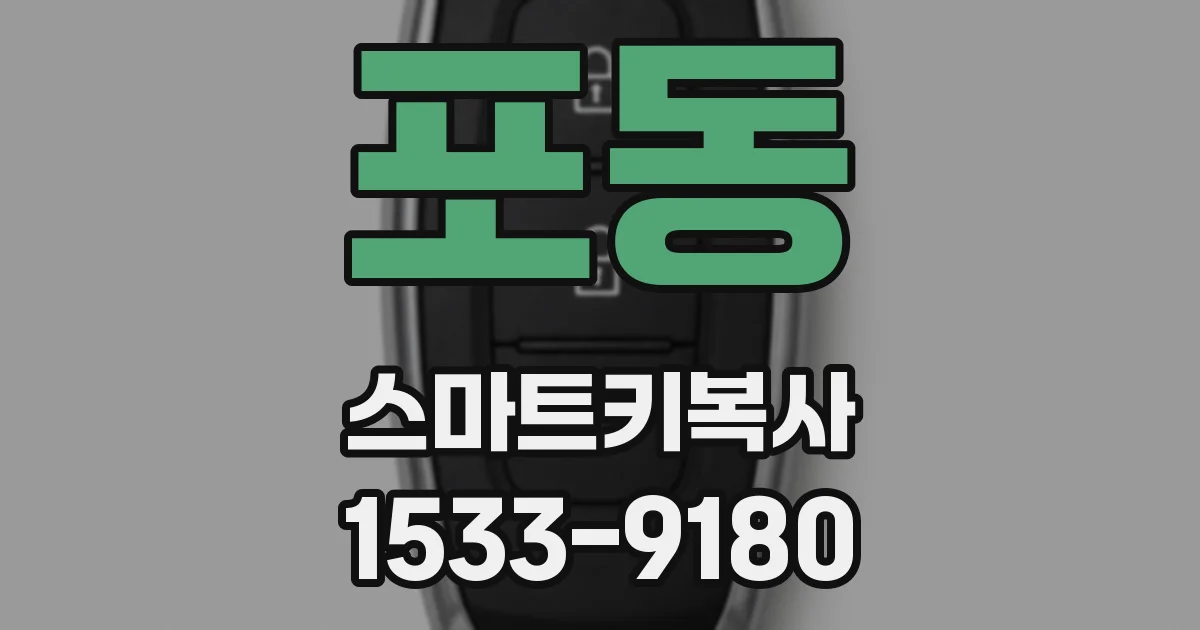 포동 스마트키복사
