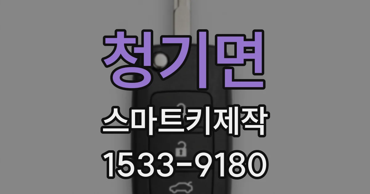 청기면 스마트키제작