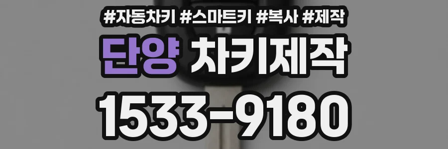 단양 차키제작