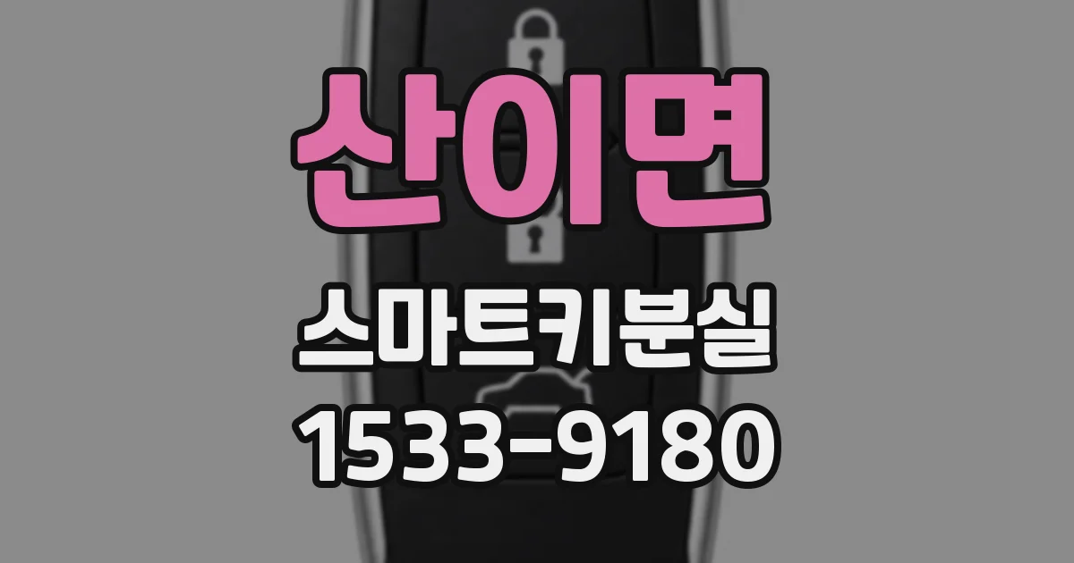 산이면 스마트키분실