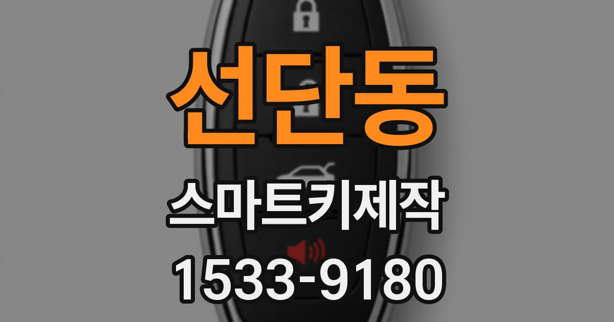 선단동 스마트키제작