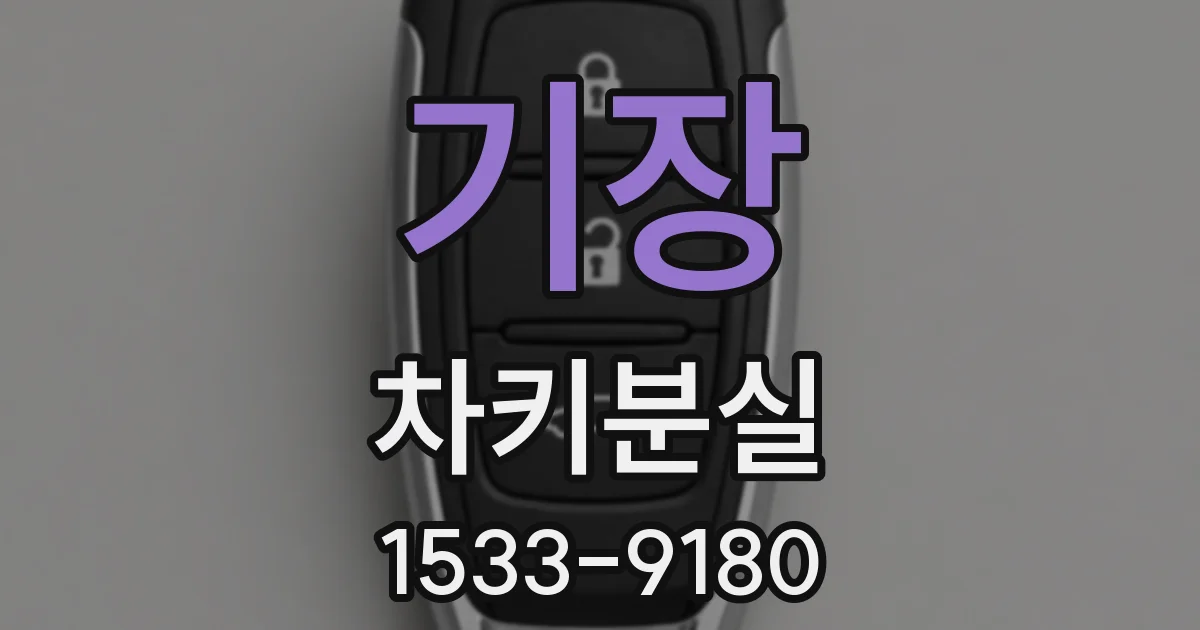 기장 차키분실