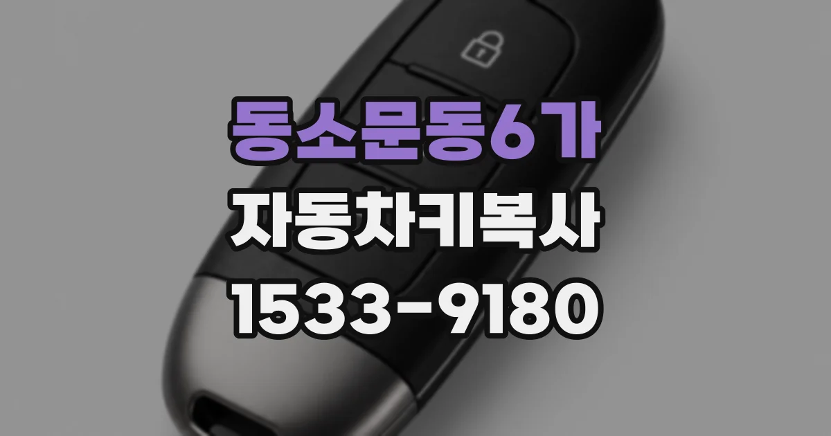 동소문동6가 자동차키복사