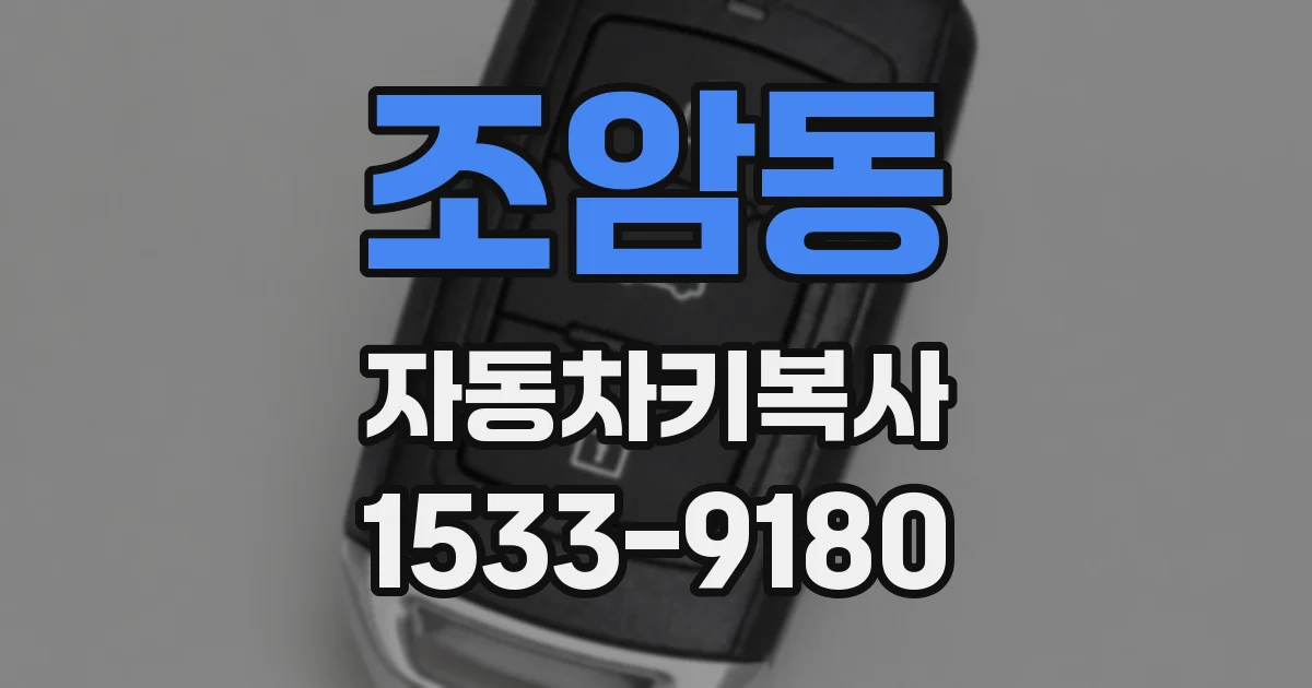 조암동 자동차키복사