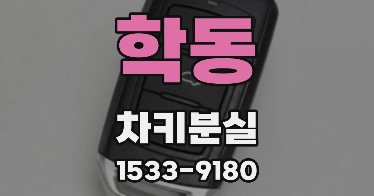 학동 차키분실