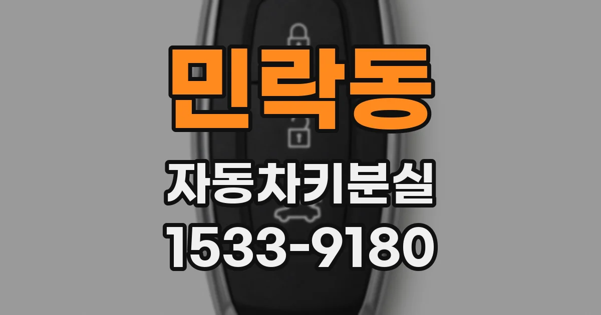 민락동 자동차키분실
