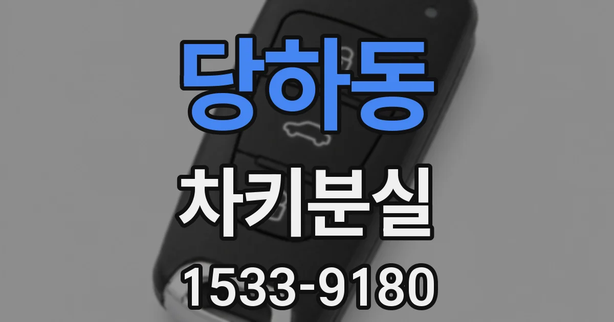 당하동 차키분실