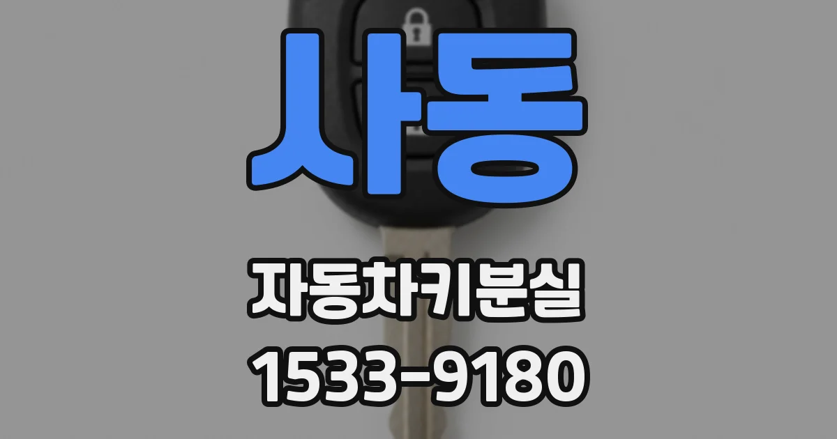사동 자동차키분실