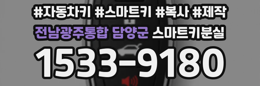 전남광주통합 담양군 스마트키분실