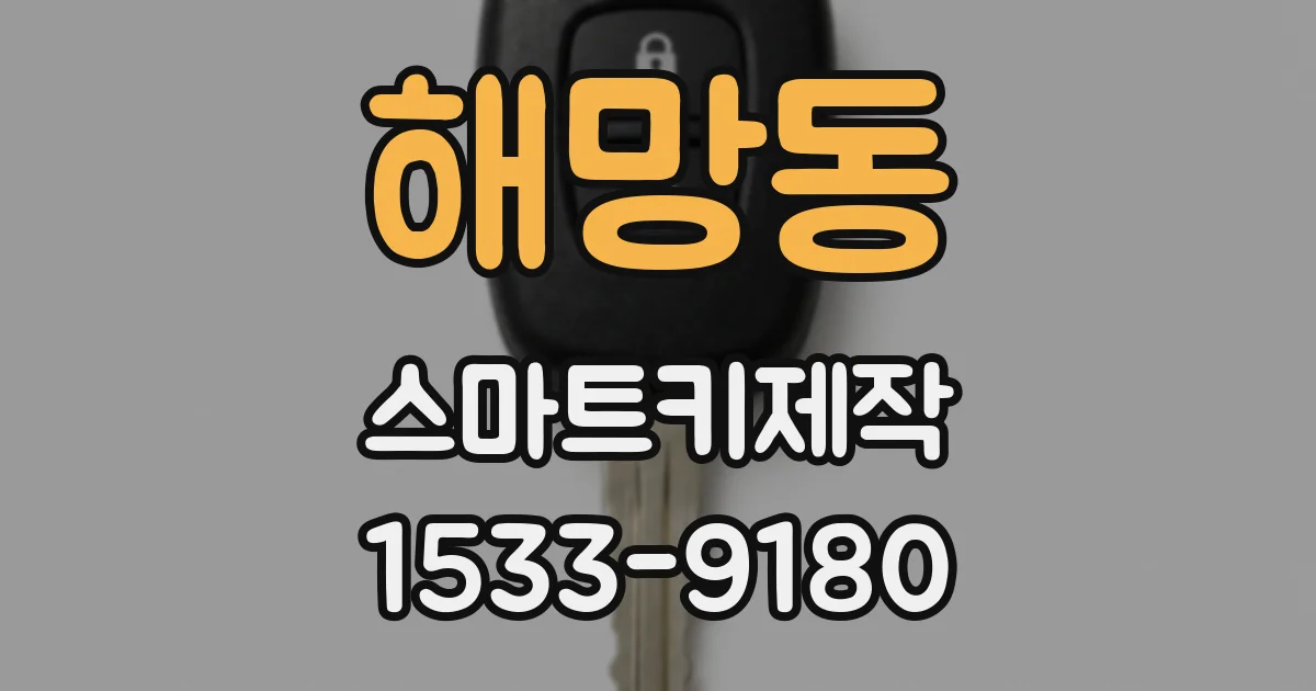 해망동 스마트키제작