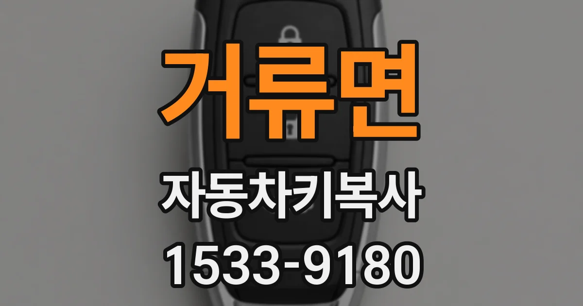 거류면 자동차키복사