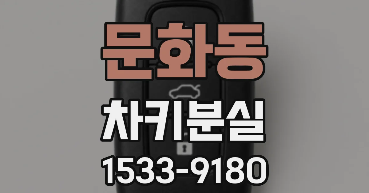 문화동 차키분실