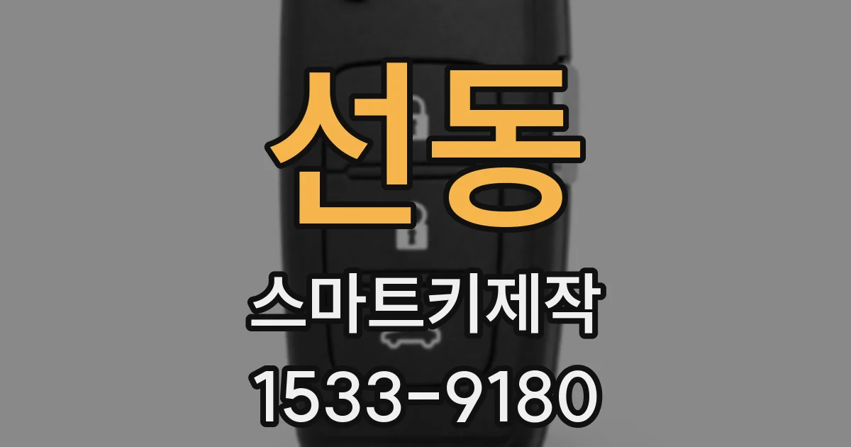 선동 스마트키제작