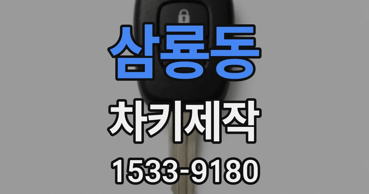 삼룡동 차키제작