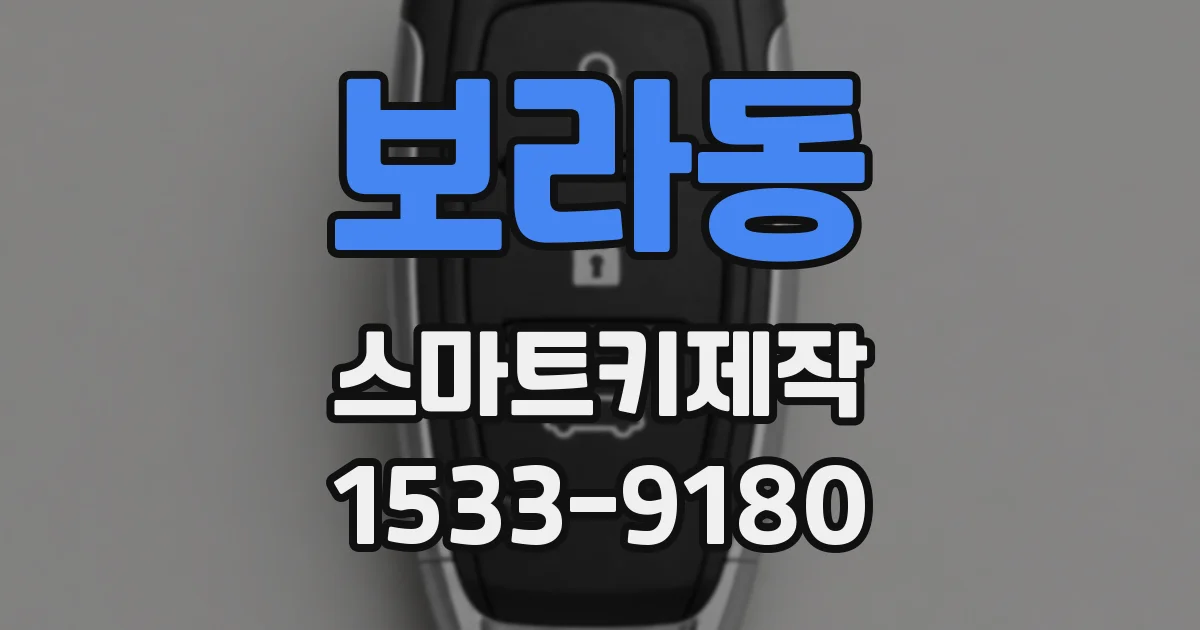 보라동 스마트키제작