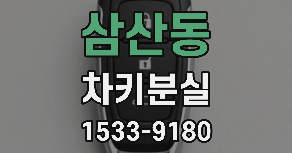 삼산동 차키분실