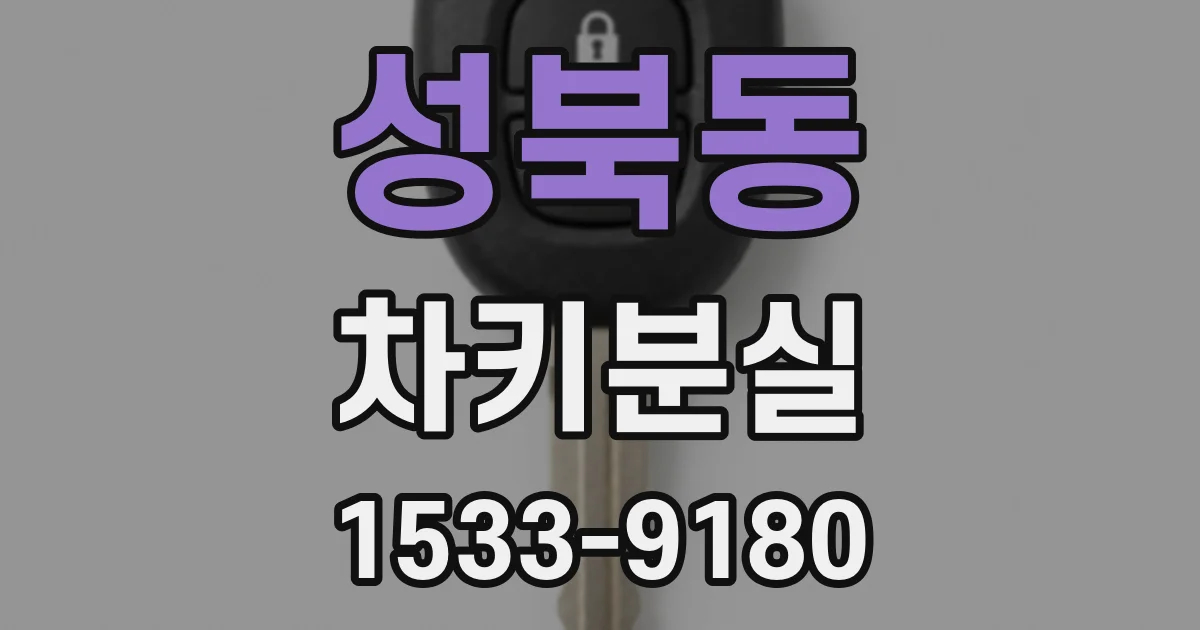 성북동 차키분실