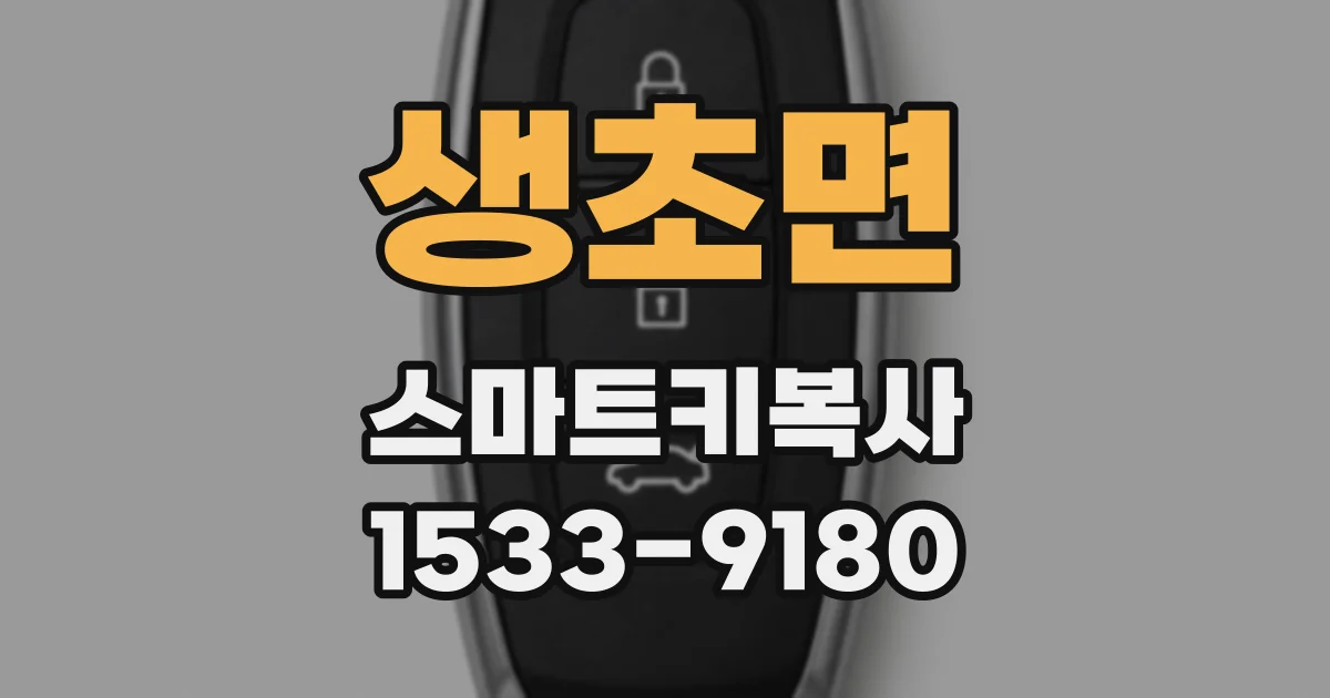 생초면 스마트키복사