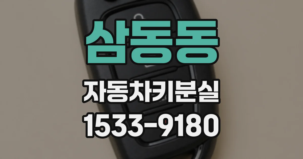 삼동동 자동차키분실