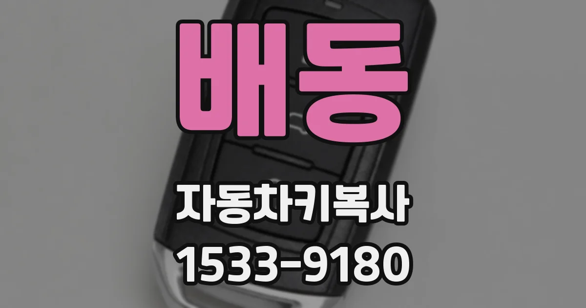 배동 자동차키복사