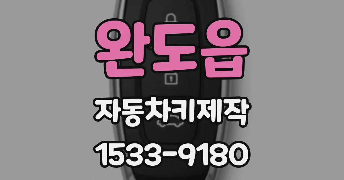 완도읍 자동차키제작
