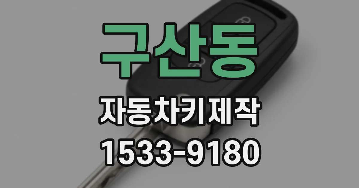 구산동 자동차키제작