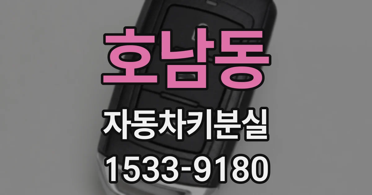 호남동 자동차키분실