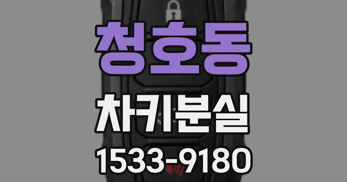 청호동 차키분실