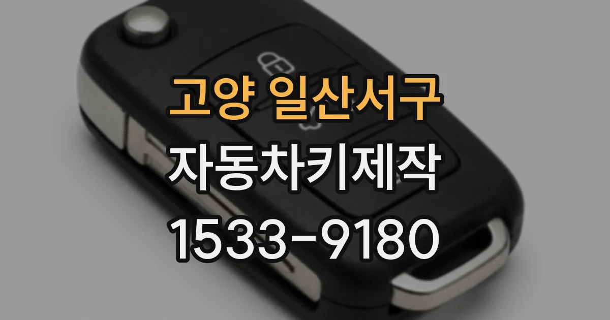 고양 일산서구 자동차키제작