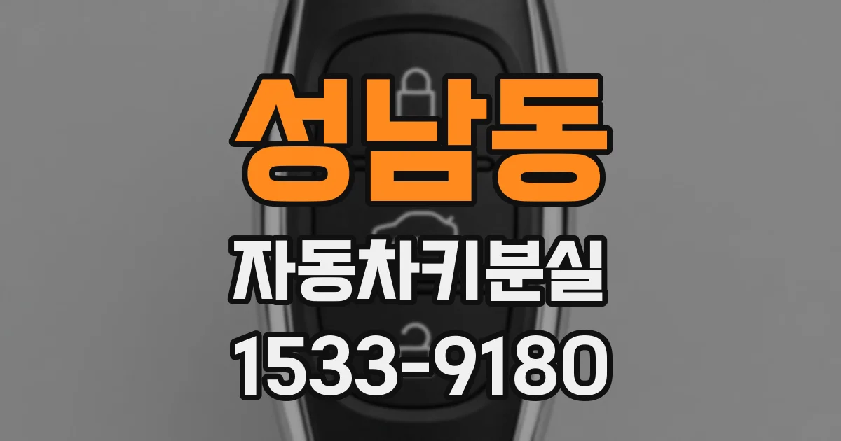 성남동 자동차키분실