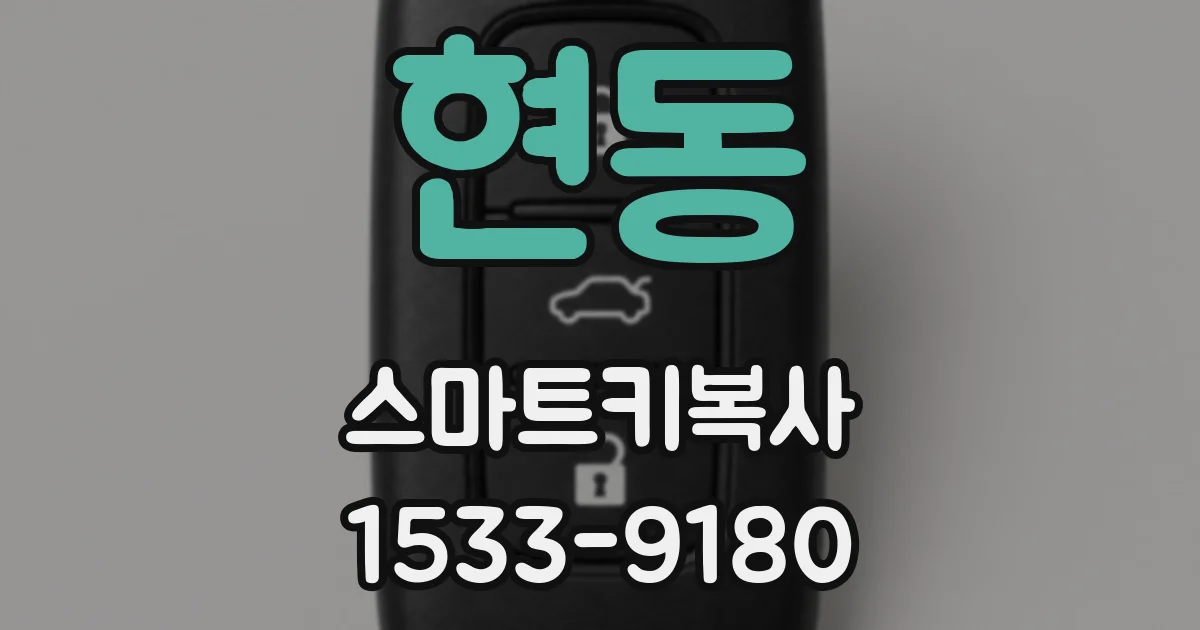 현동 스마트키복사