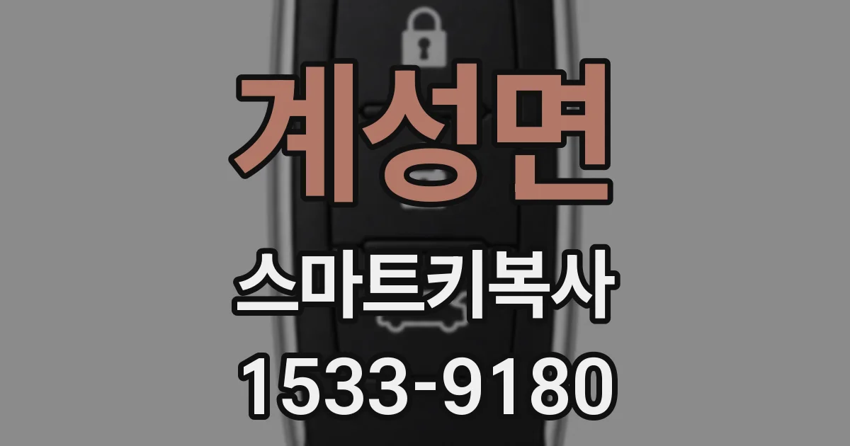 계성면 스마트키복사