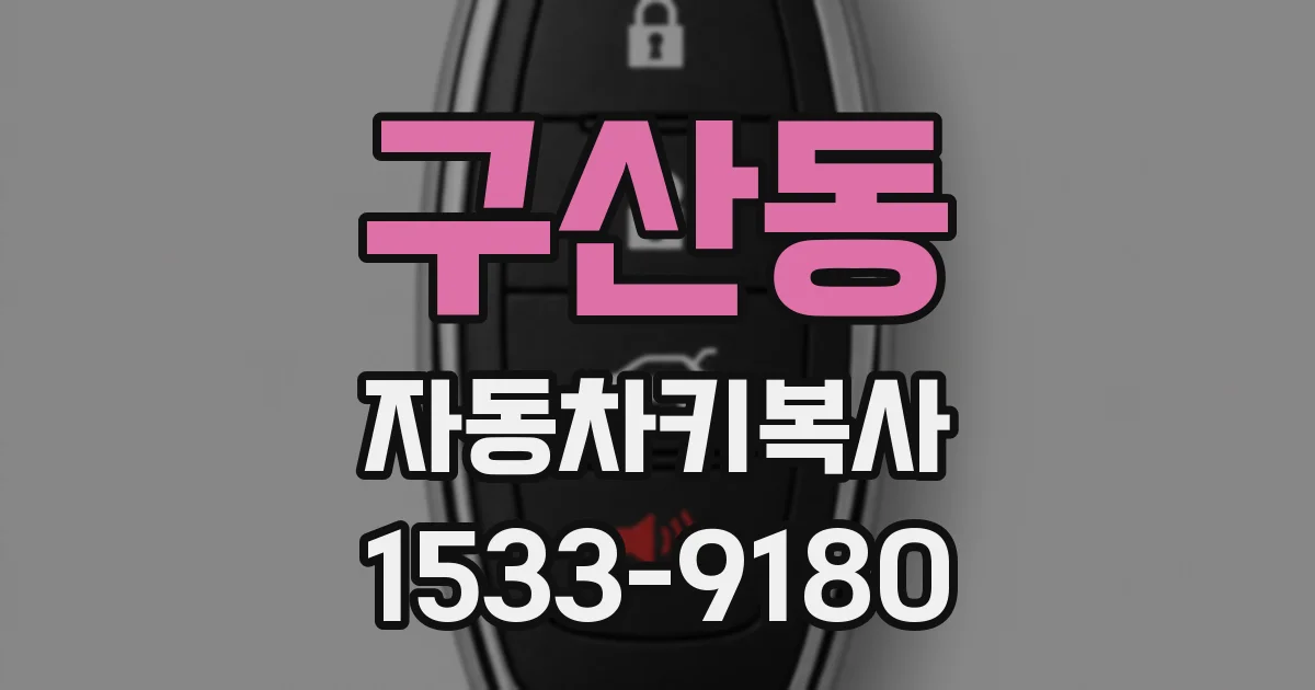 구산동 자동차키복사