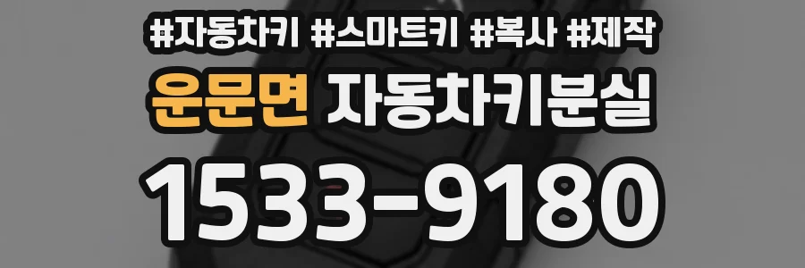 운문면 자동차키분실
