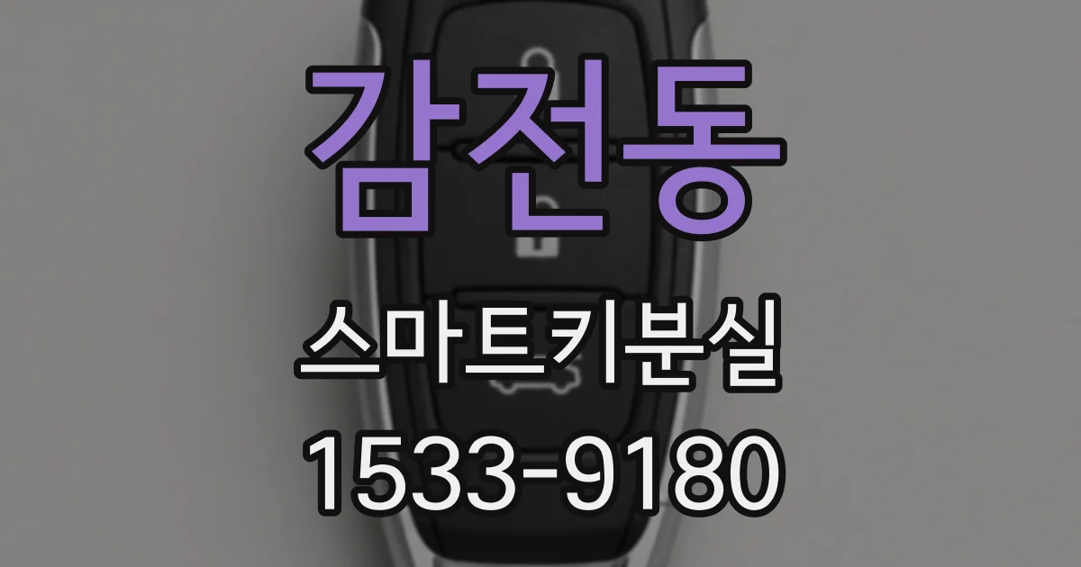 감전동 스마트키분실